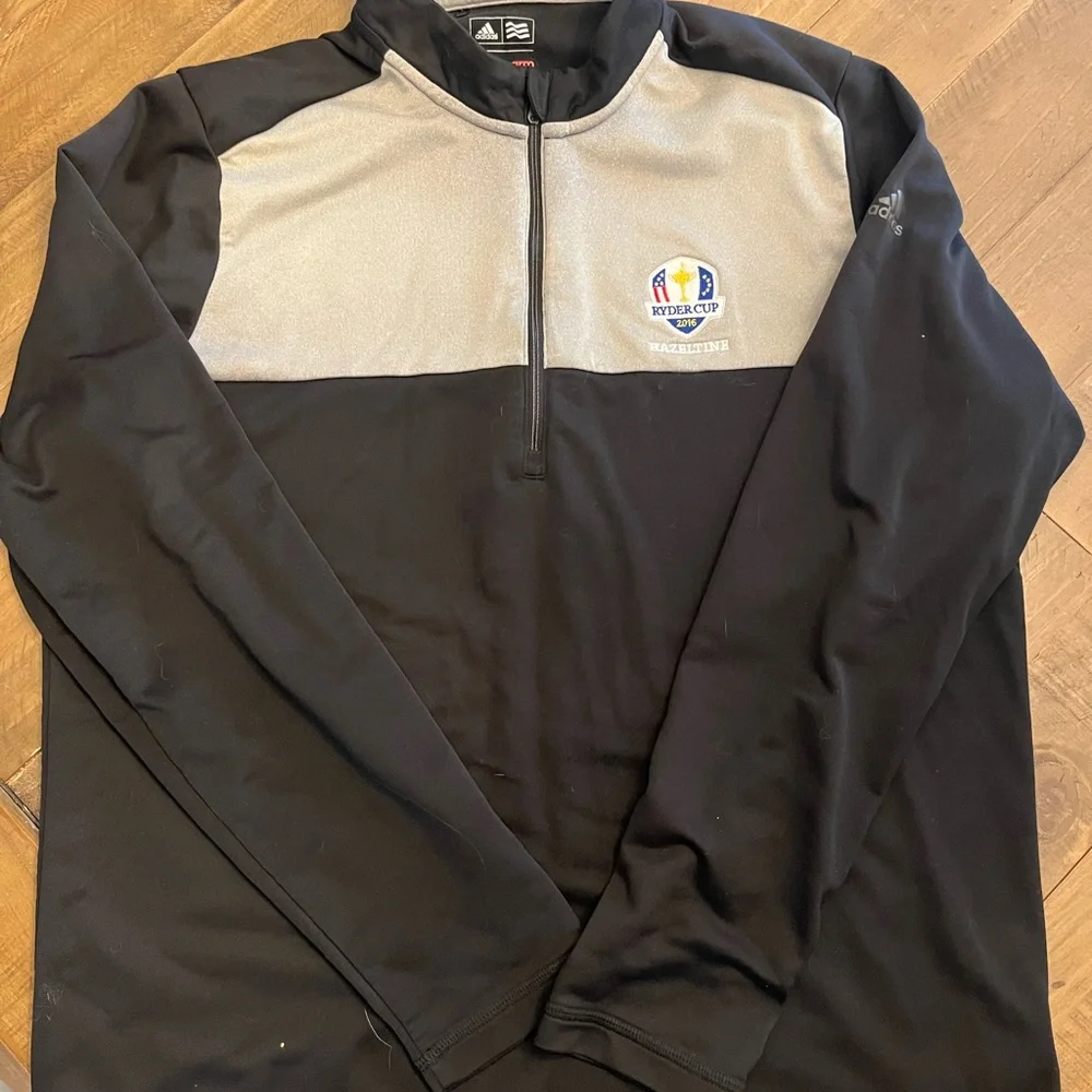 adidas Black and Gray Ryder Cup 2016 Half-Zip‎ Pullover